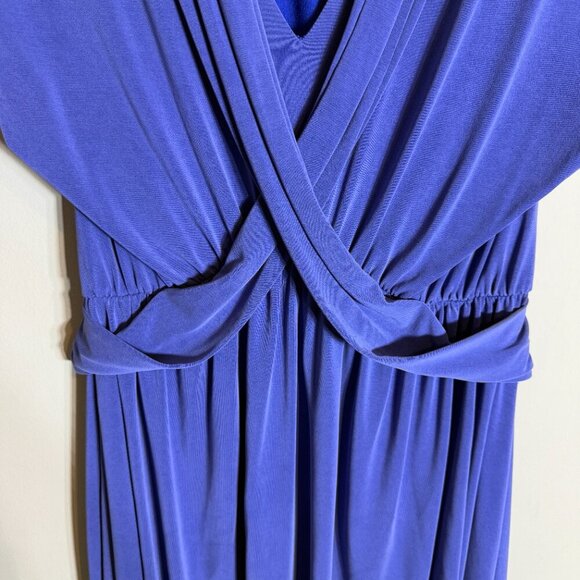 Free People Cupro Mini Dress Women's Small Blue Sleeveless V-Neck Vacation Flowy - Picture 9 of 14